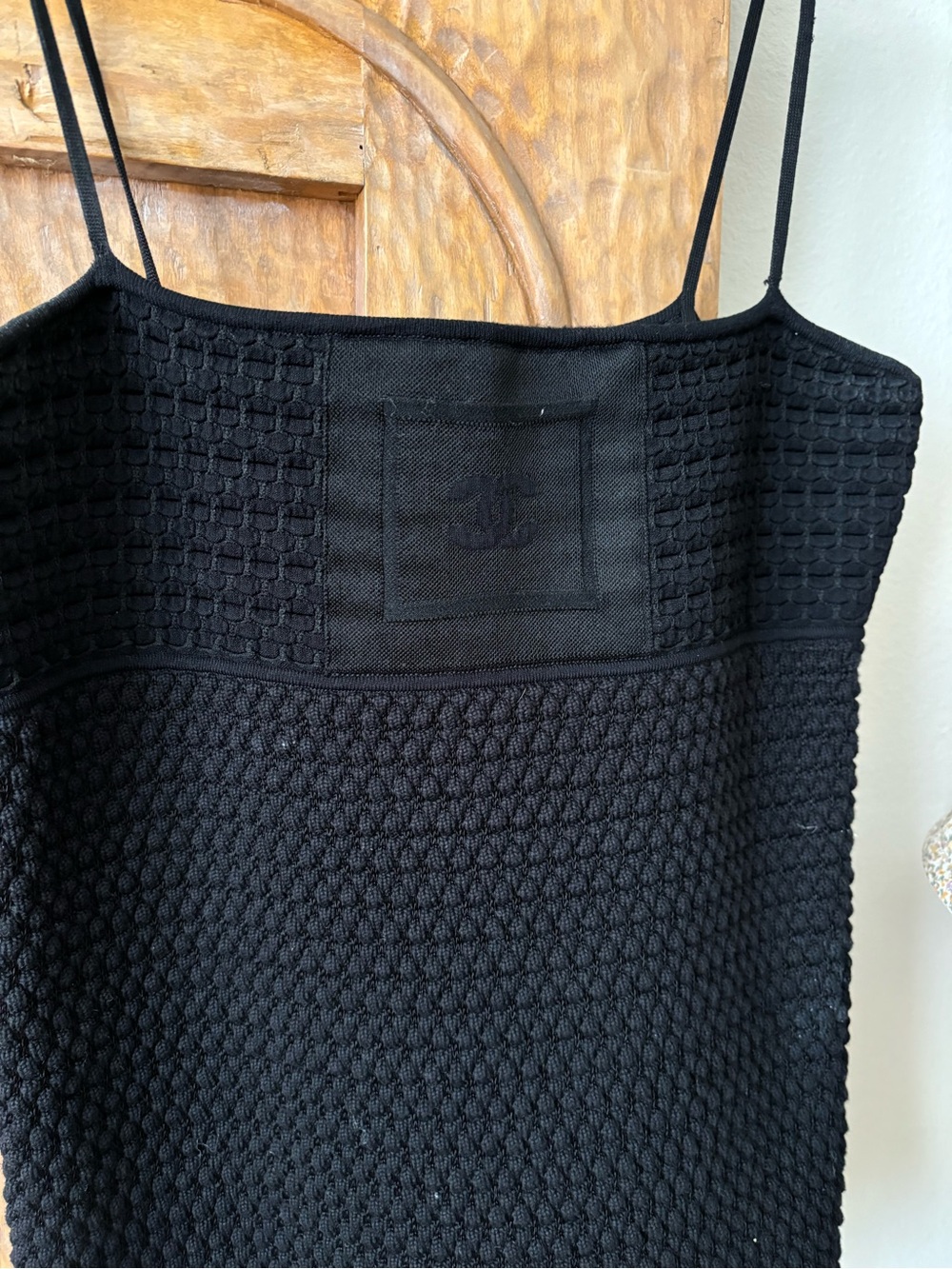 Vintage CHANEL Black knit top